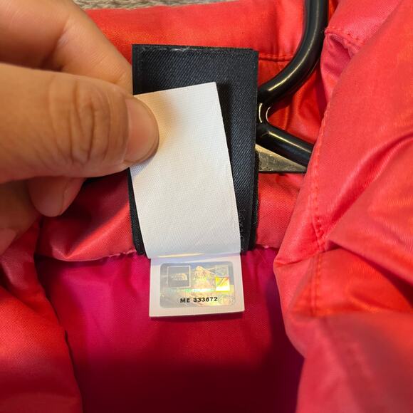 The North Face Sz S Aconcagua 550 Fill Down Jacket Rambutan Pink Orange Women's - Picture 7 of 10